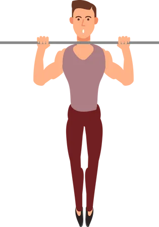 Man doing exercise Illustration