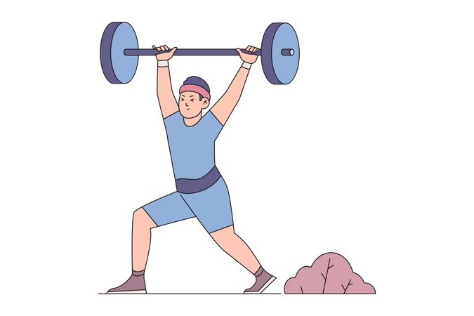 Man Doing Exercise  Illustration