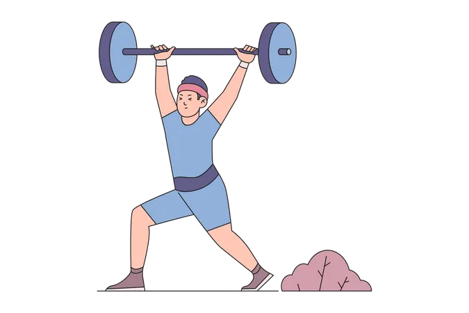 Man Doing Exercise  Illustration