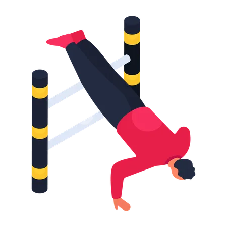 Man doing exercise  Illustration