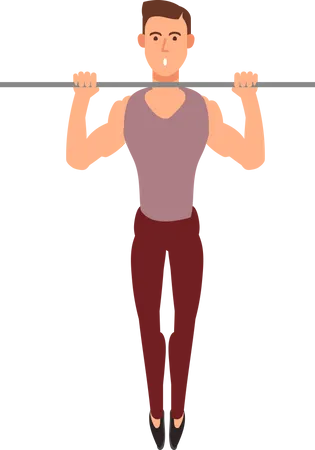 Man doing exercise  Illustration