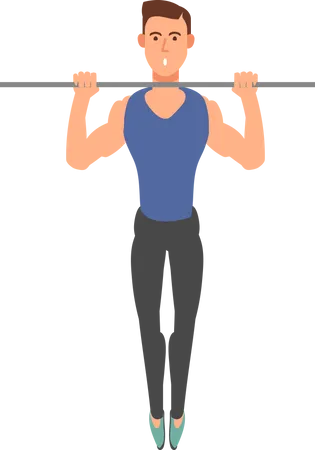 Man doing exercise  Illustration