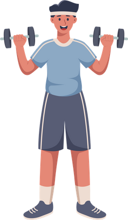 Man doing Exercise  Illustration