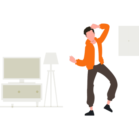 Man Doing Exercise  Illustration