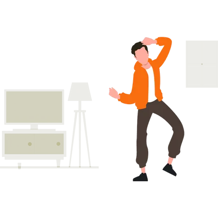 Man Doing Exercise  Illustration