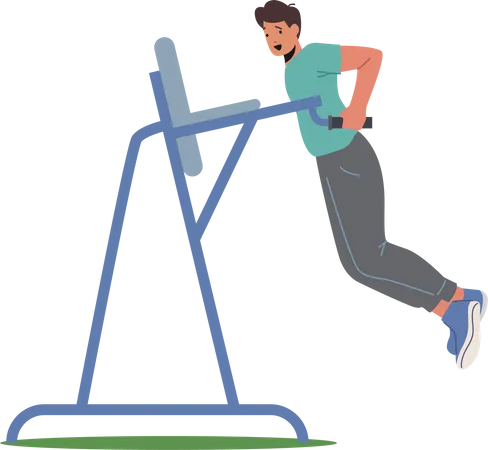 Man doing exercise  Illustration