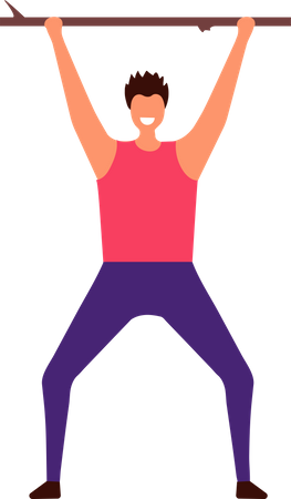 Man doing exercise  Illustration