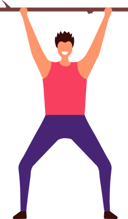 Man doing exercise  Illustration