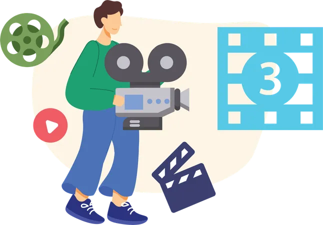 Creative Industry Flat Illustration In This Design You Can See How Technology Connect To Each Other Each File Comes With A Project In Which You Can Easily Change Colors And More 일러스트레이션