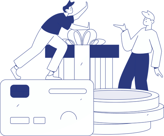 Man doing Finance investment  Illustration