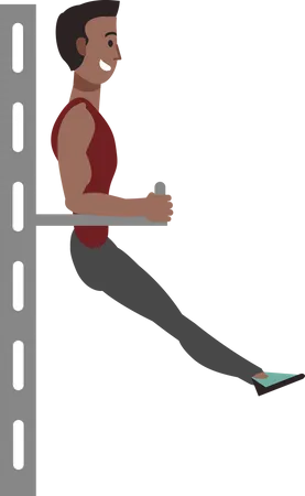 Man doing fitness workout  Illustration