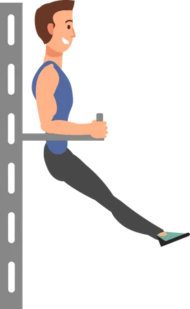 Man doing fitness workout  Illustration