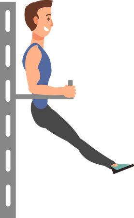 Man doing fitness workout  イラスト