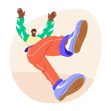 Man doing Freestyle dance  Illustration