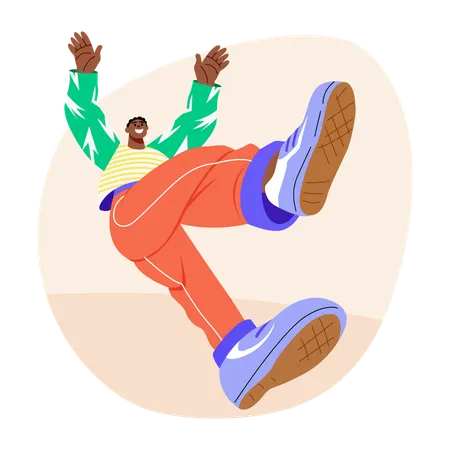Man doing Freestyle dance  Illustration