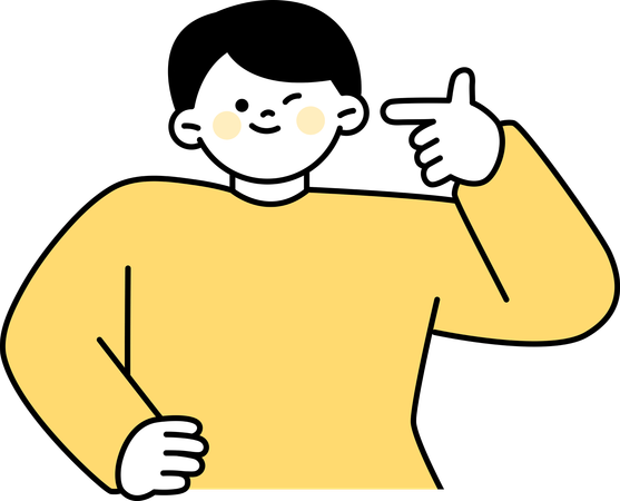 Man doing hand gesture  Illustration