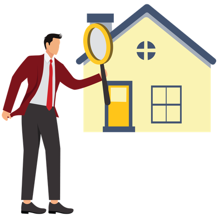 Man doing Home Inspection  Illustration