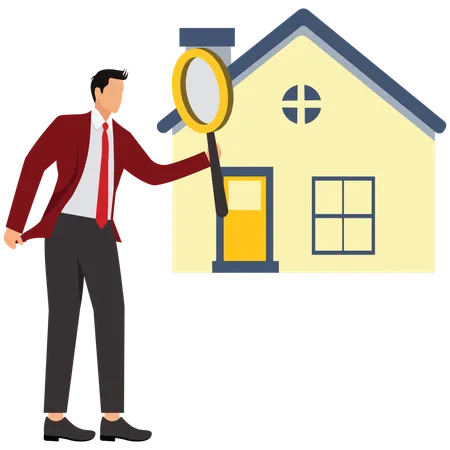 Man doing Home Inspection  Illustration