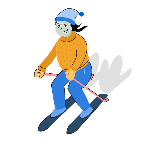 Man doing ice skating  Illustration