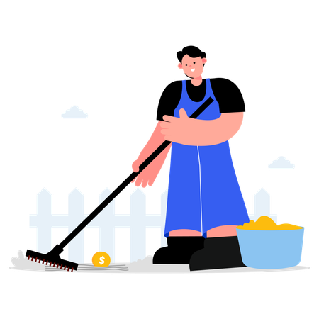 Man doing investment  Illustration