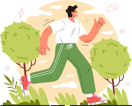 Man doing jogging  Illustration