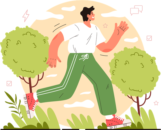 Man doing jogging  Illustration