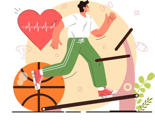 Man doing jogging  Illustration