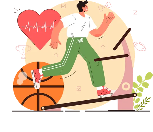 Man doing jogging  Illustration