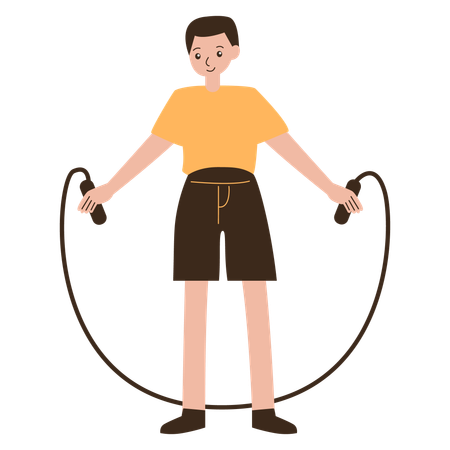 Man doing Jump Rope  Illustration