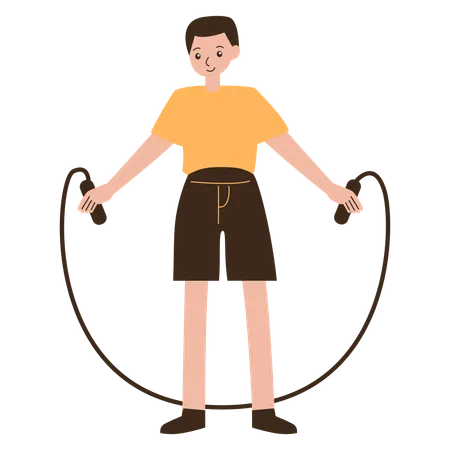 Man doing Jump Rope  Illustration