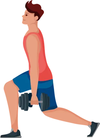 Man doing leg Exercise  Illustration
