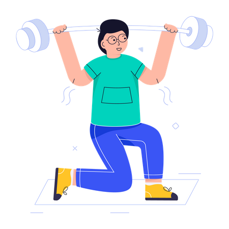 Man doing lifting weight  Illustration