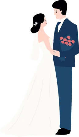 Man doing marriage proposal  Illustration