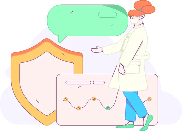 Man doing medical analysis  Illustration