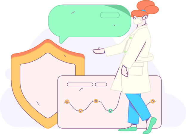 Man doing medical analysis  Illustration