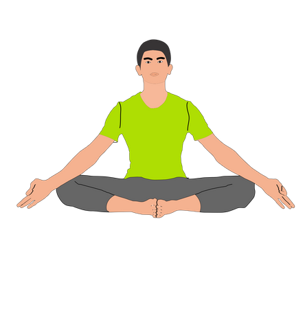 Man doing meditation Illustration