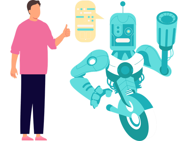Man doing mobile file transfer  Illustration