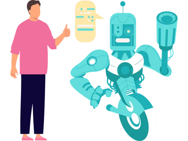 Man doing mobile file transfer  Illustration