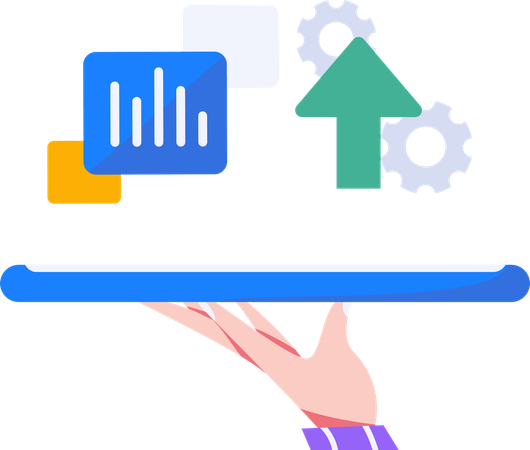 Man doing mobile settings  Illustration