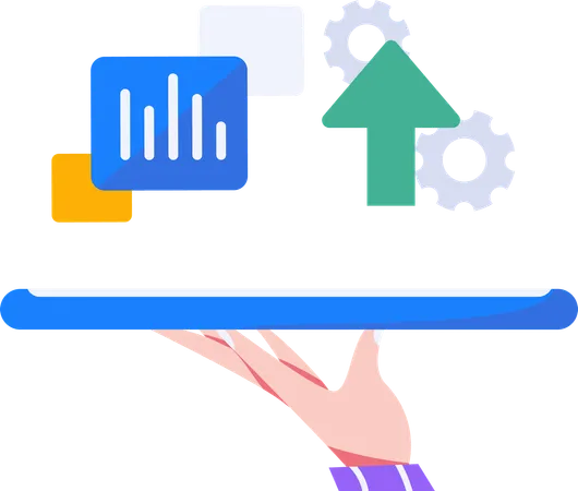 Man doing mobile settings  Illustration