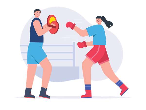 Man doing morning exercise  Illustration