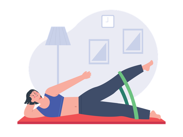 Man doing morning exercise  Illustration