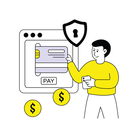 Man doing Online payment  Illustration