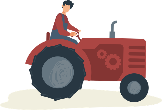 Man doing organic farming  Illustration