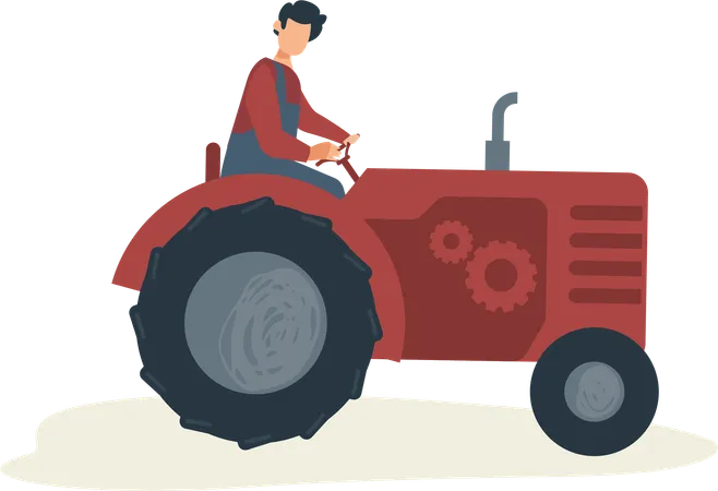 Man doing organic farming  Illustration