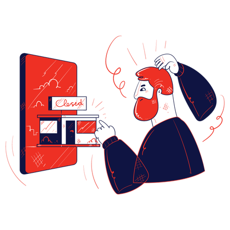 Man doing phone shopping  Illustration