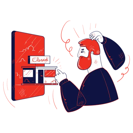Man doing phone shopping  Illustration