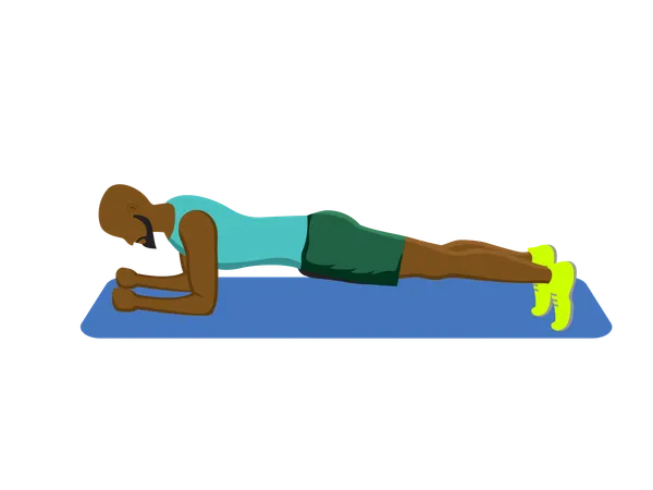 Man doing plank  Illustration