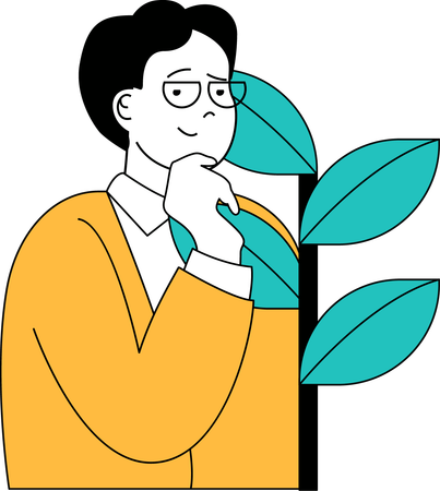 Man doing plantation tree  Illustration