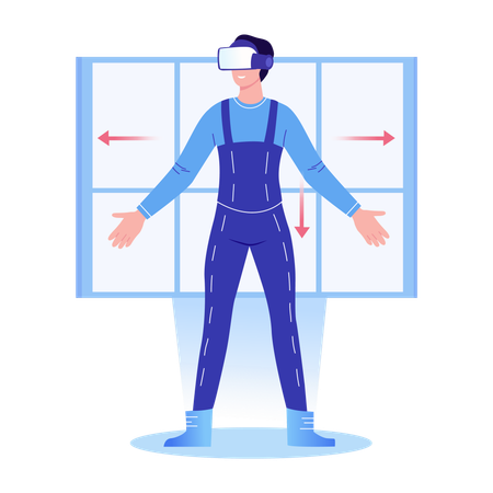Man doing posture correction  Illustration